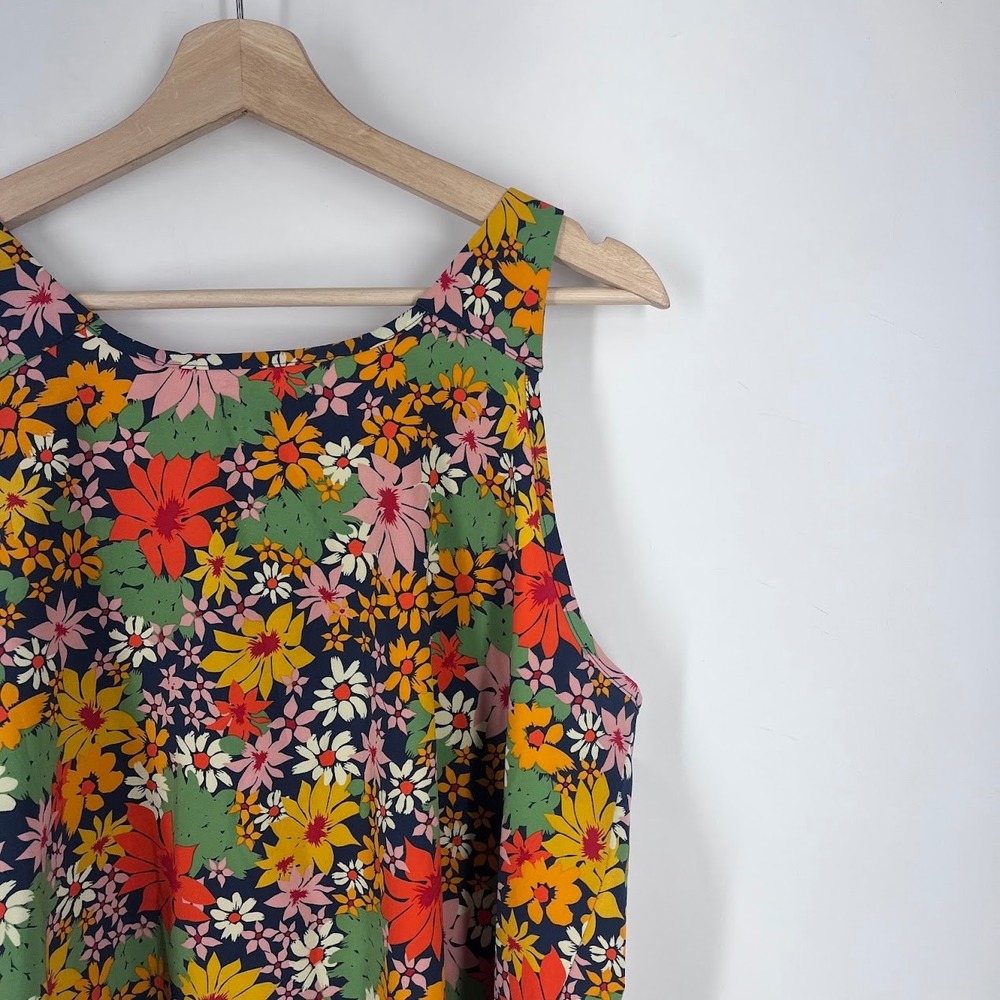 Toad&Co Sunkissed Tank Womens Large Multi Floral Scoop Neck Stretch T1112202 - Picture 6 of 13